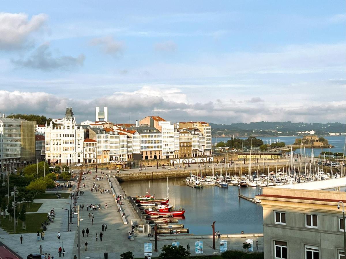 Atico Con Dos Terrazas E Increibles Vistas En Pleno Centro De A Coruna Ngoại thất bức ảnh